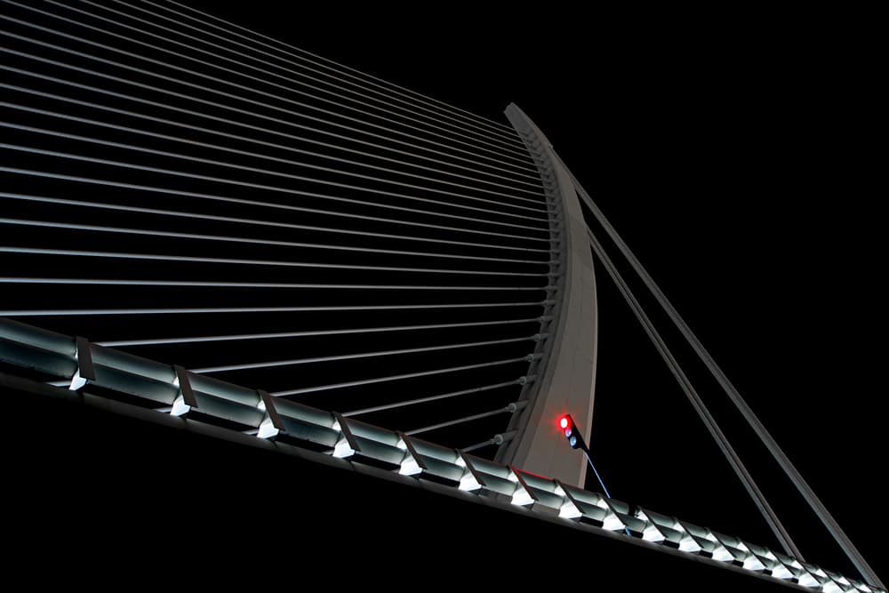 Modern Cable Bridge Lines by Rolf Endermann — canvas wall art