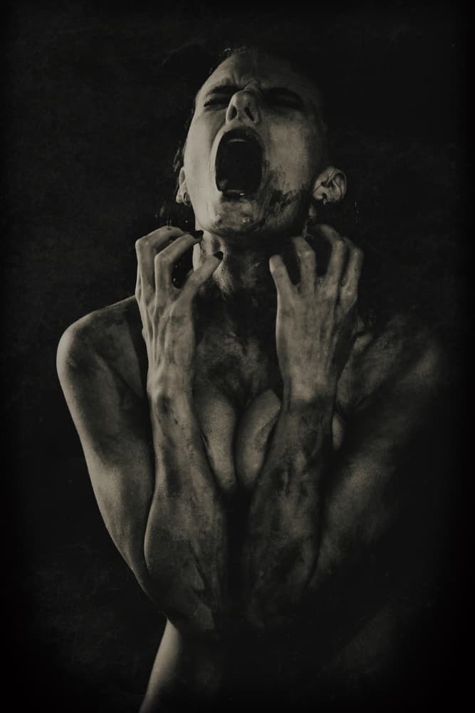 Screaming in Despair by Georgy Goryunov — canvas wall art