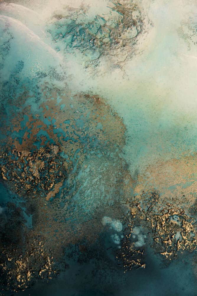 Abstract Coastal - Reef Shimmer by Petra Meikle de Vlas — canvas wall art