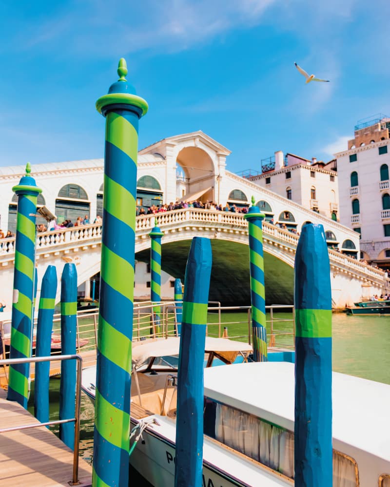 Vibrant Rialto Bridge Venice by Gabor Estefan — canvas wall art