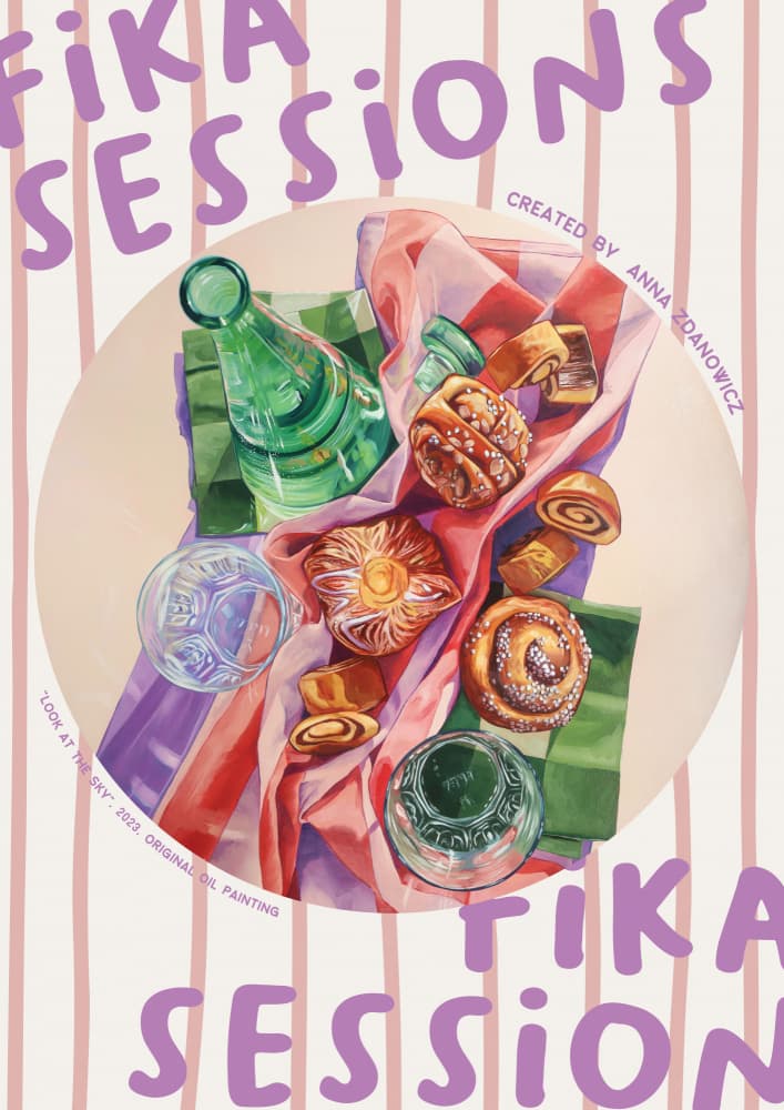 Fika Session Pastries by Anna Zdanowicz — canvas wall art