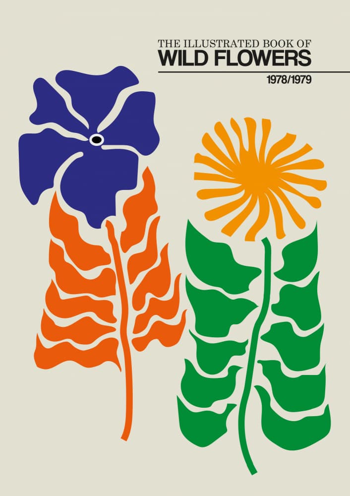 Retro Wild Flowers by Frances Collett — canvas wall art