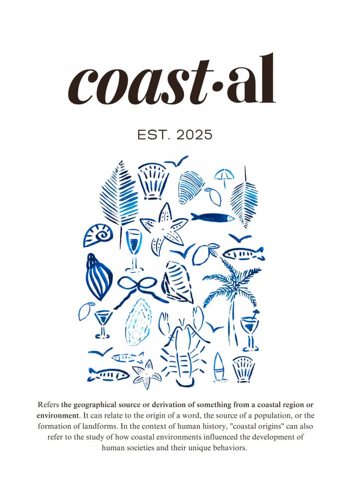 Blue Coastal Collection by Elizabeth C — canvas wall art
