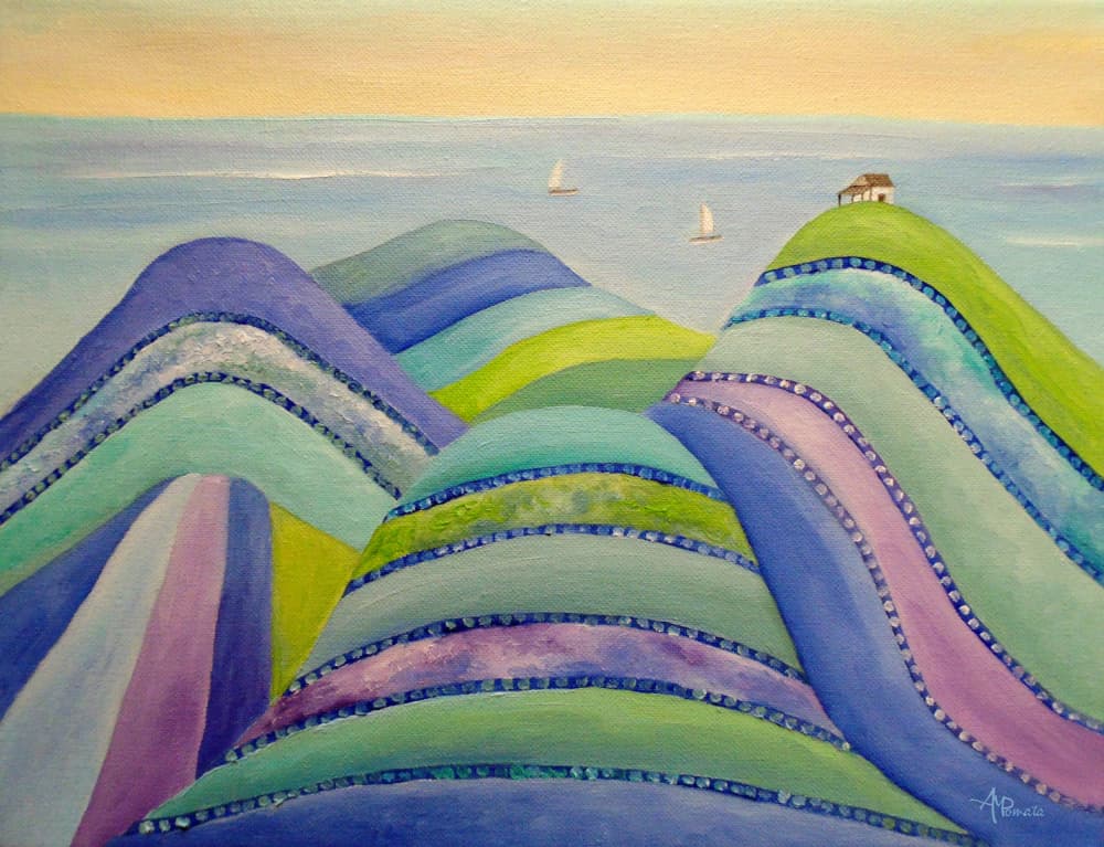 Whimsical Ocean Hills by Angeles M. Pomata — canvas wall art