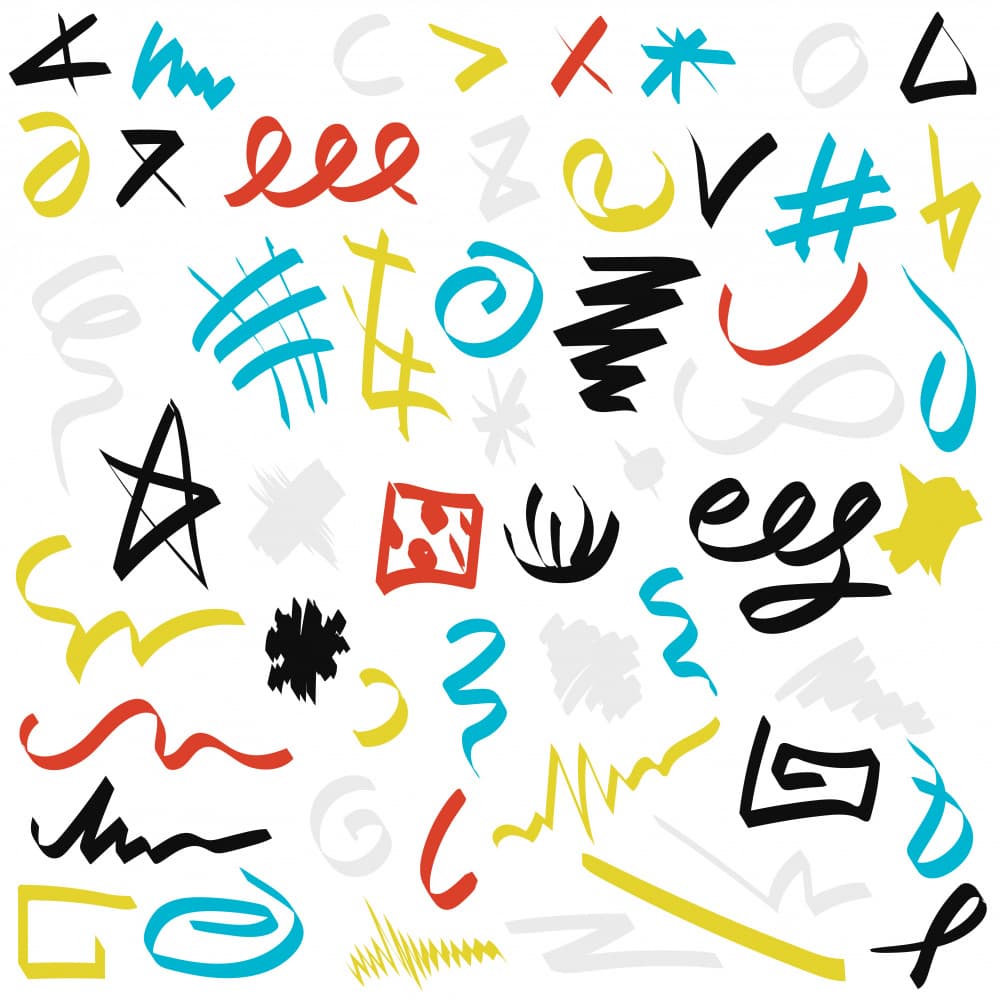Colorful Abstract Doodles by Marika Barsrsind — canvas wall art