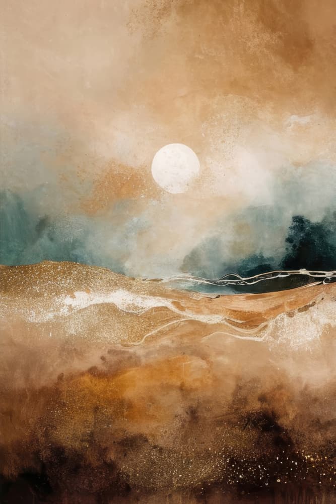 Golden Desert Horizon by Alpenglow Workshop — canvas wall art