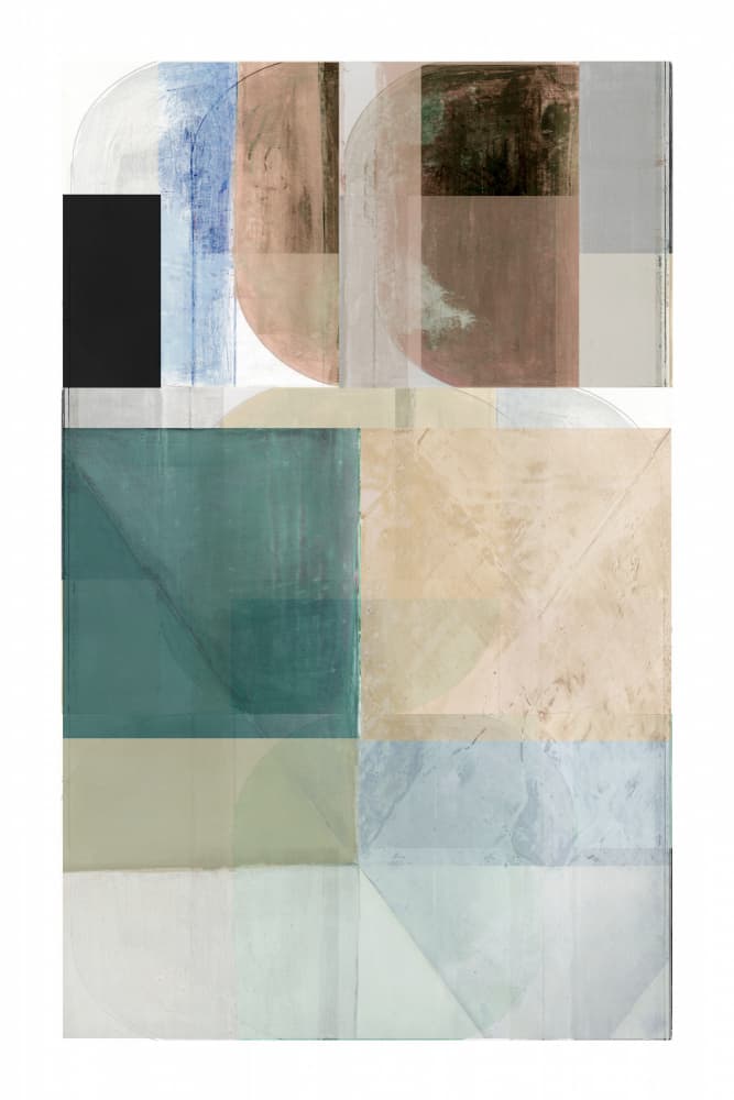 Muted Geometric Layers by cartissi — canvas wall art