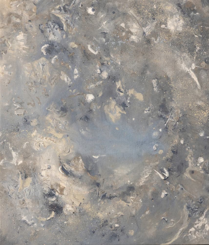 Soft Blue Gray Flow by Anastasiya Devochkina — canvas wall art
