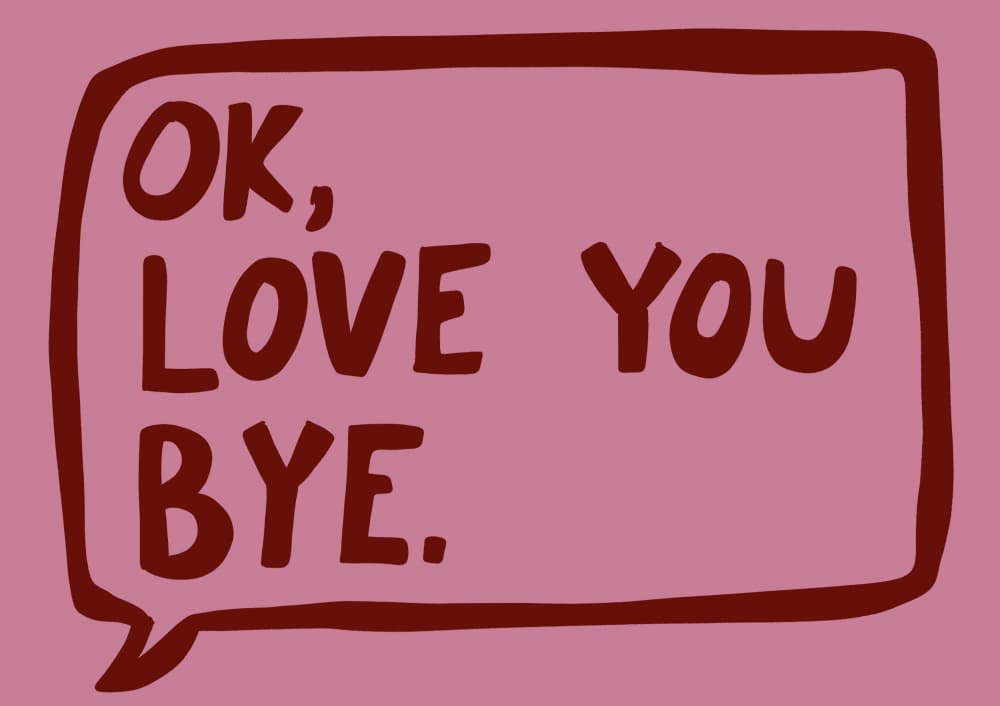 OK Love You Bye by Athene Fritsch — canvas wall art