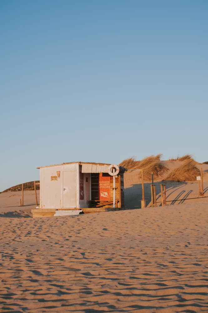 Dune Beach Shack by Claudia Casal — canvas wall art