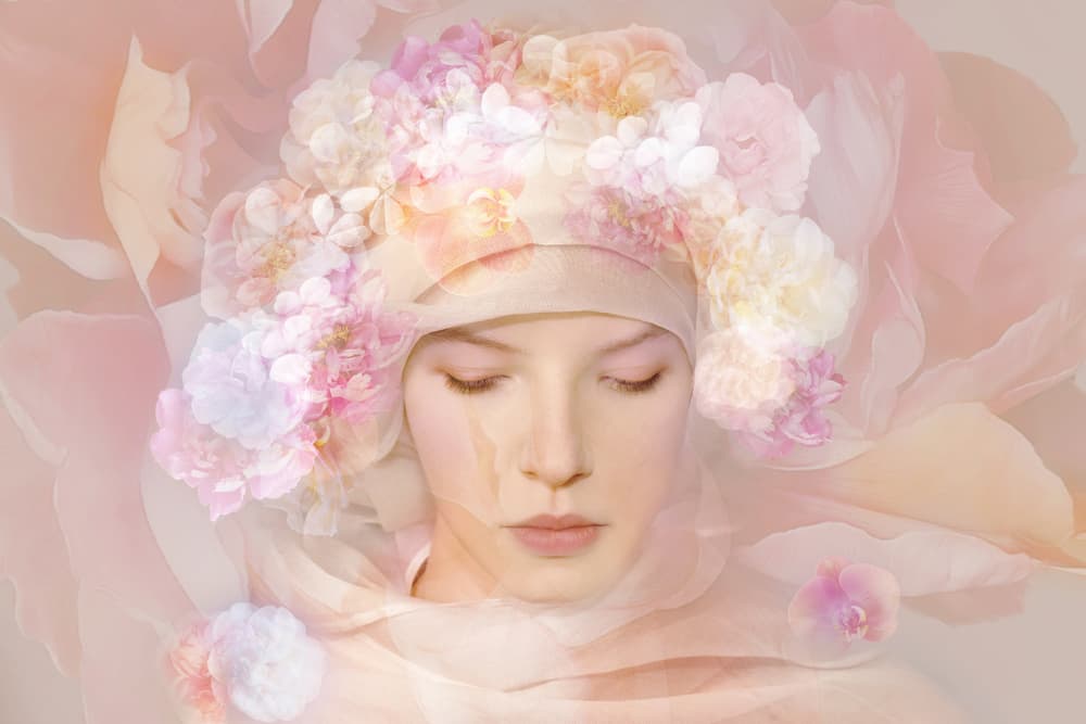 Ethereal Floral Portrait by Ludmila Shumilova — canvas wall art