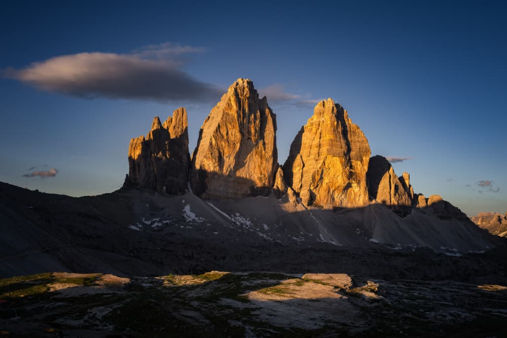 Golden Dolomites Peaks by Yongnan Li (李永男) — canvas wall art