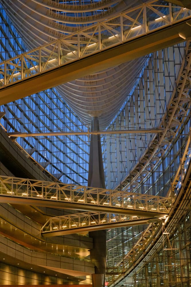 Contemporary Glass Atrium by Blues_Walker — canvas wall art