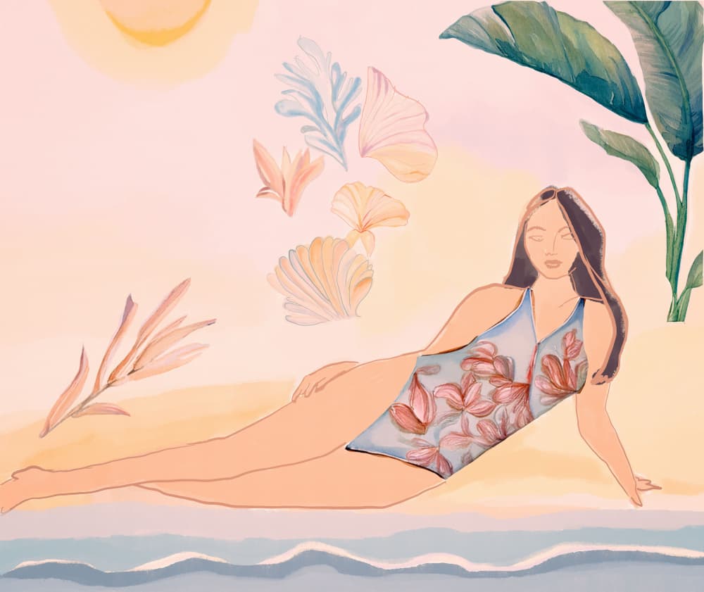 Tropical Beach Dream by Beate Tubach — canvas wall art