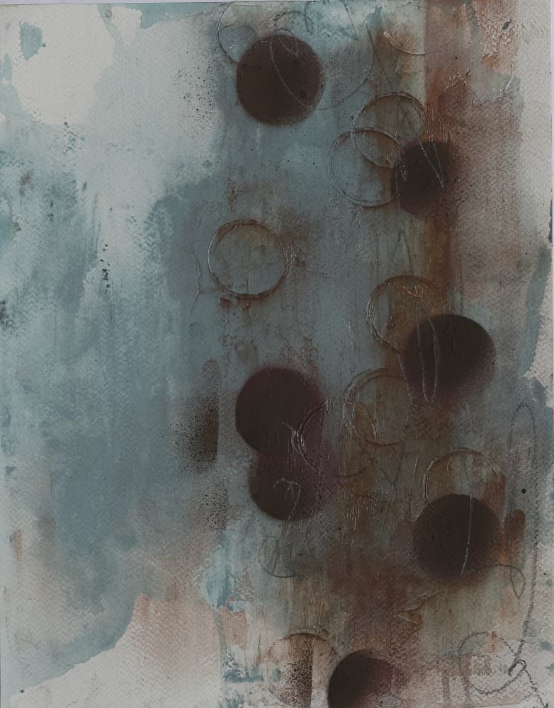 Earthy Abstract Circles by Deb Chaney — canvas wall art