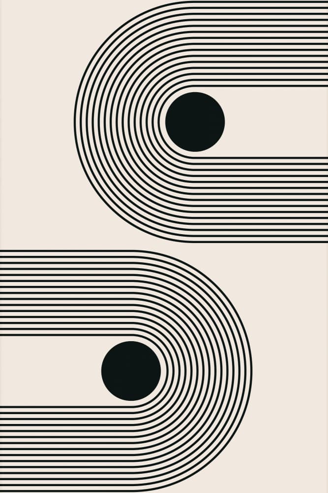 Modern Minimalist Curves by jay stanley — canvas wall art
