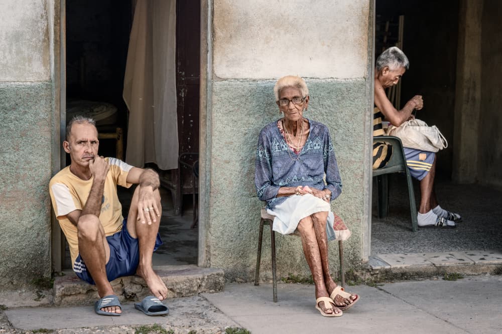 Cuban Doorway Life by Trevor Cole — canvas wall art