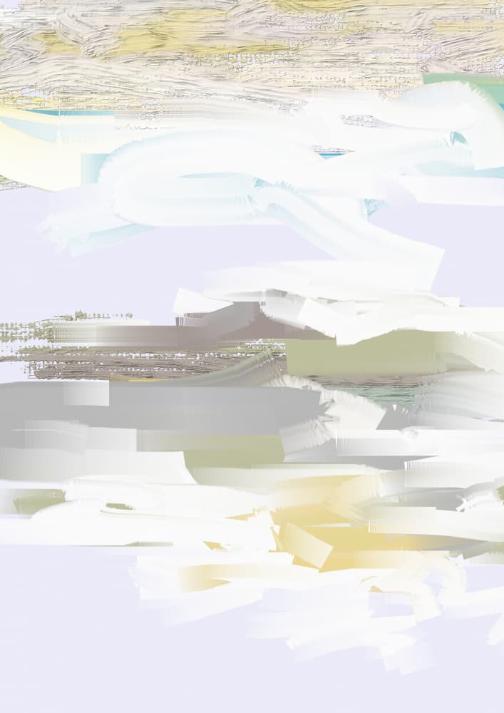 Soft Abstract Horizon by Lembayung senja studio [Vintage Poster] — canvas wall art