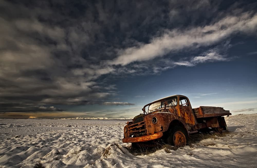 Forgotten Rusty Winter Truck by Þorsteinn H. Ingibergsson — canvas wall art