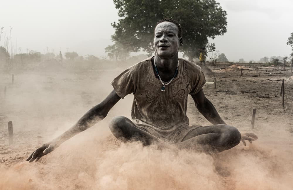 Spiritual Man In Dust by Elena Molina — canvas wall art
