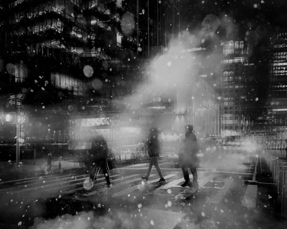 City Street Steam by Cicy Chen — canvas wall art