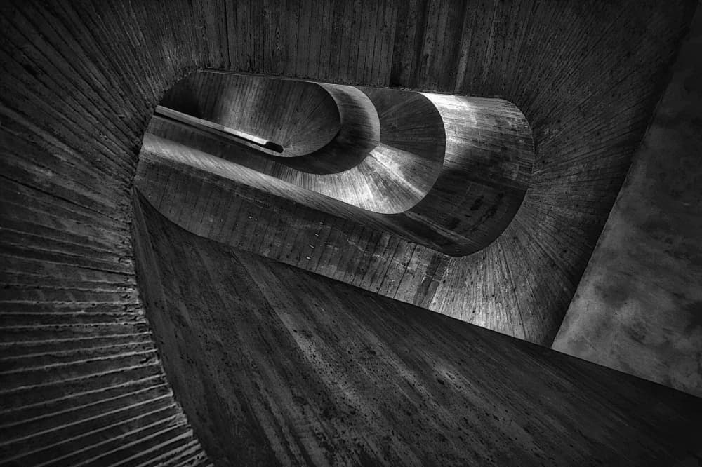 Abstract Concrete Spiral by Holger Droste — canvas wall art