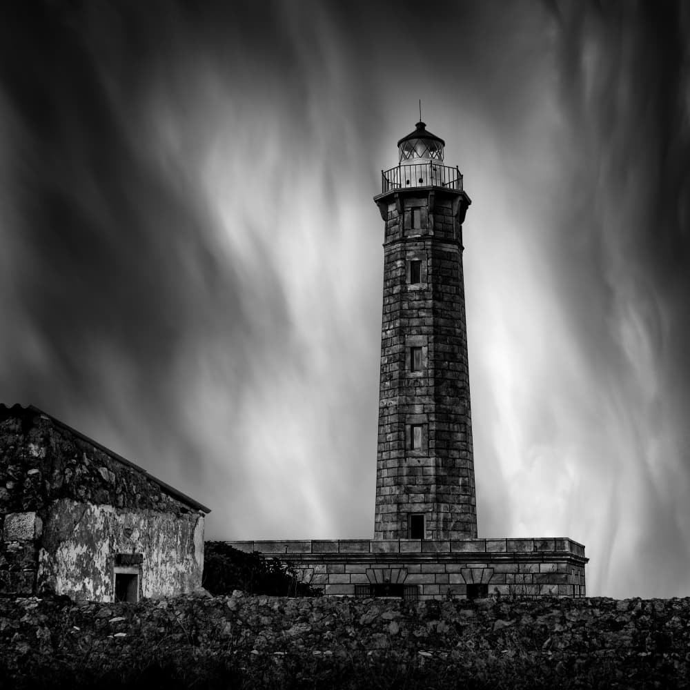 Stormy Lighthouse Tower by George Digalakis — canvas wall art