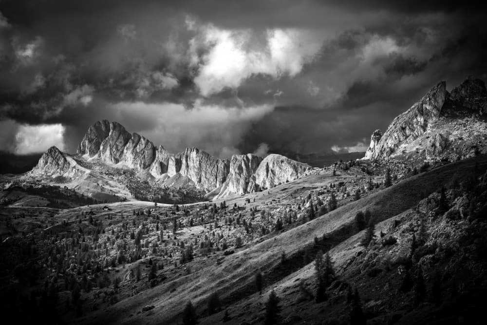 Dramatic Mountain Landscape by Franco Ameli — canvas wall art