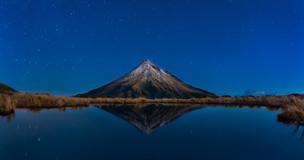 Night Mountain Reflection by FEI SHI — canvas wall art
