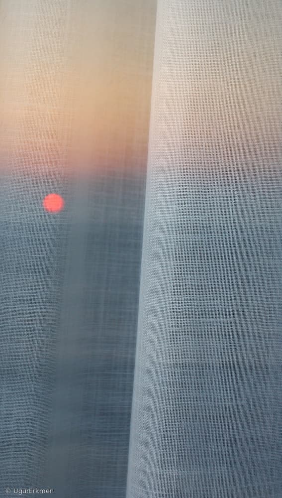 Sheer Curtain Sunset by Ugur Erkmen — canvas wall art