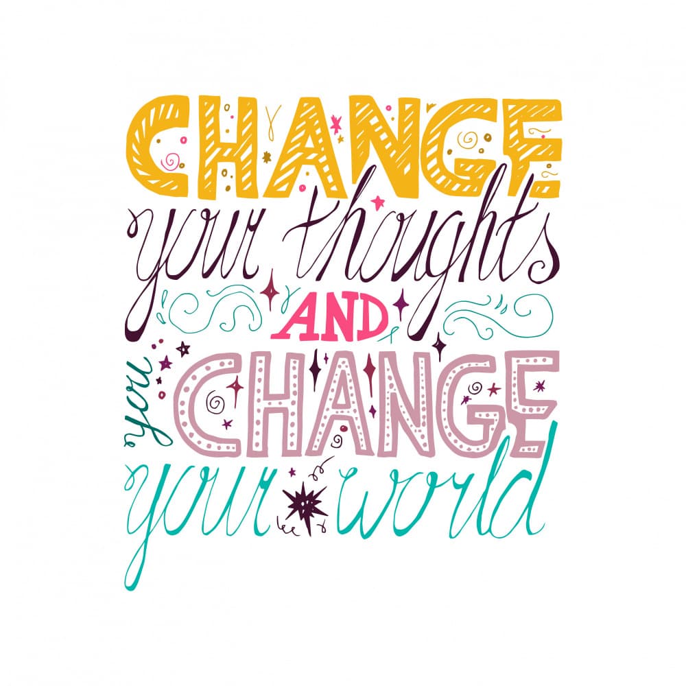Change Your Thoughts World by Marika Barsrsind — canvas wall art
