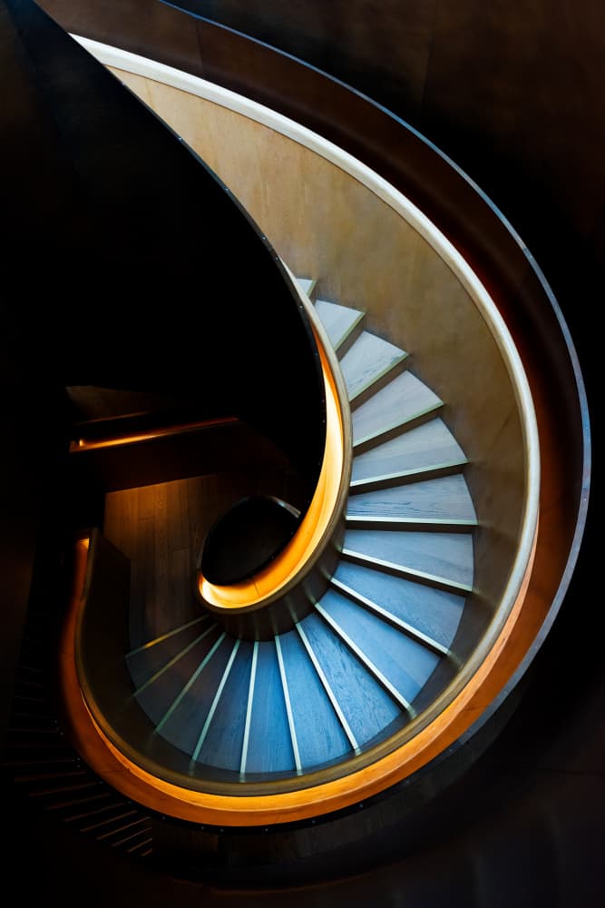 Elegant Spiral Staircase by konglingming — canvas wall art