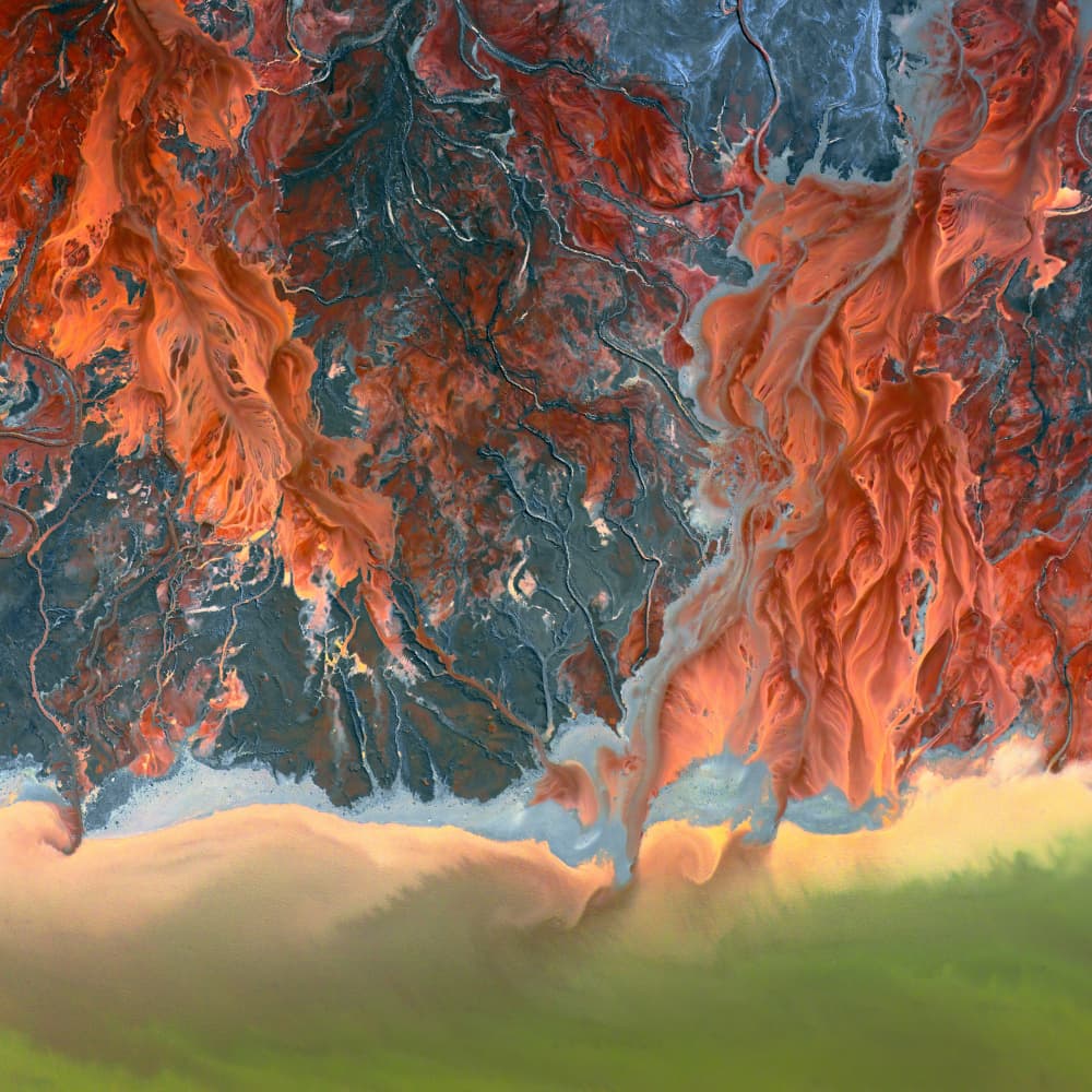 Crimson Realm - The Edge by Aidong Ning — canvas wall art