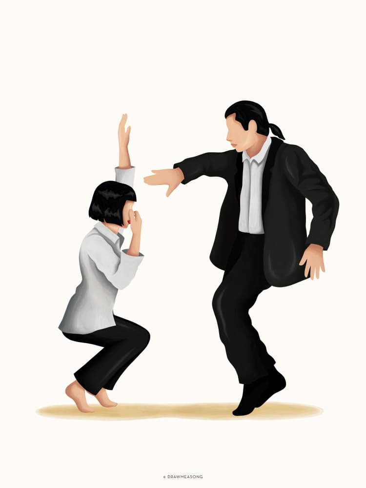 Iconic Dance Couple by Nour Tohme — canvas wall art