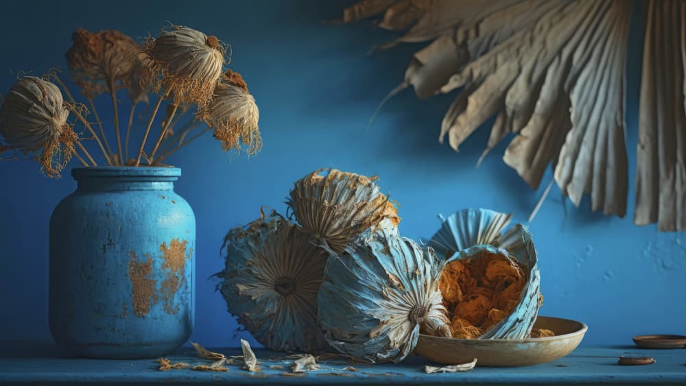 Blue Still Life by Treechild — canvas wall art