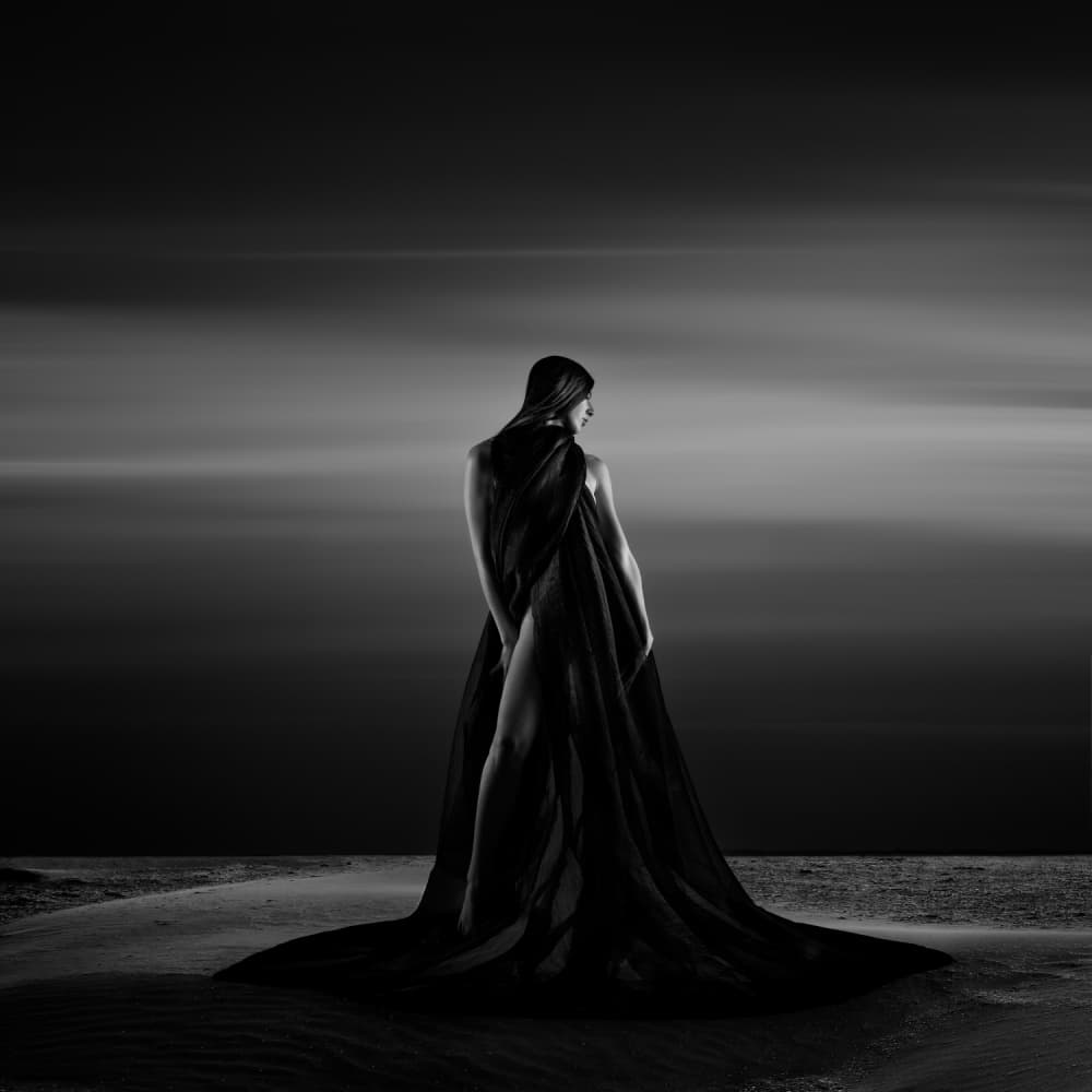 Elegant Draped Figure by Patrick Odorizzi — canvas wall art