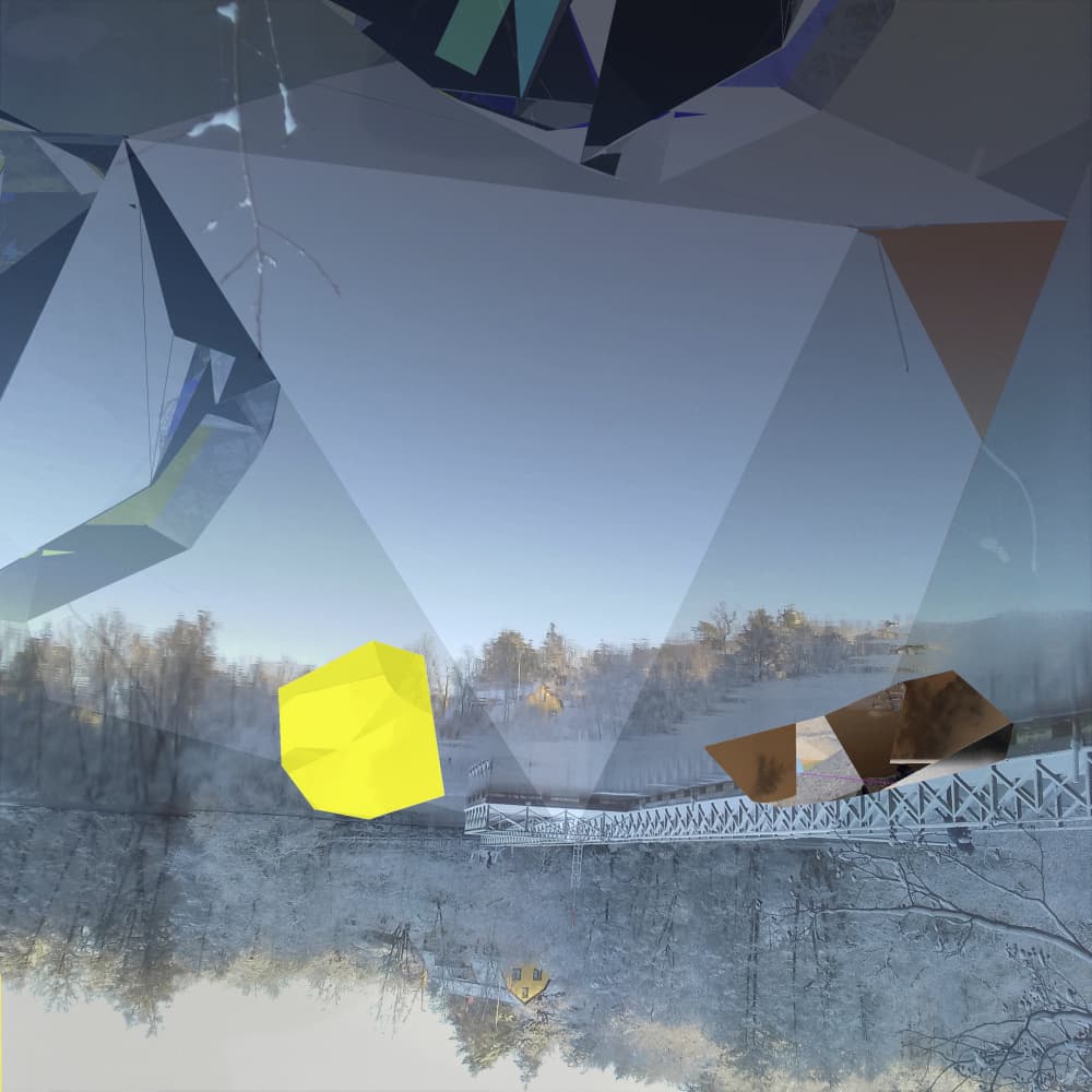 Abstract Winter Reflection by Stefan Fransson — canvas wall art