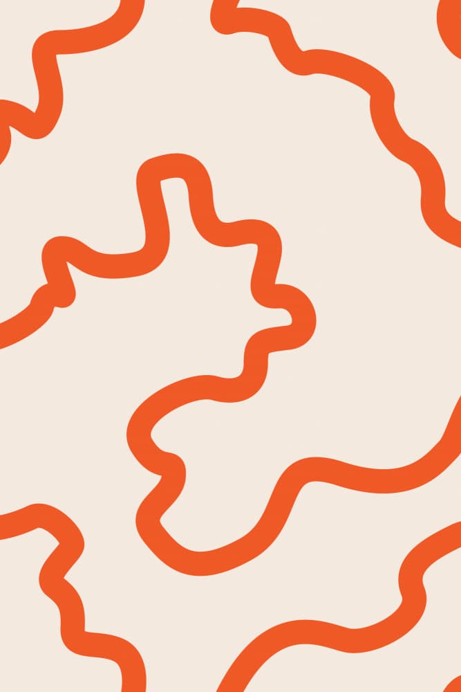 Groovy Orange Lines by Karen Menzenbach — canvas wall art