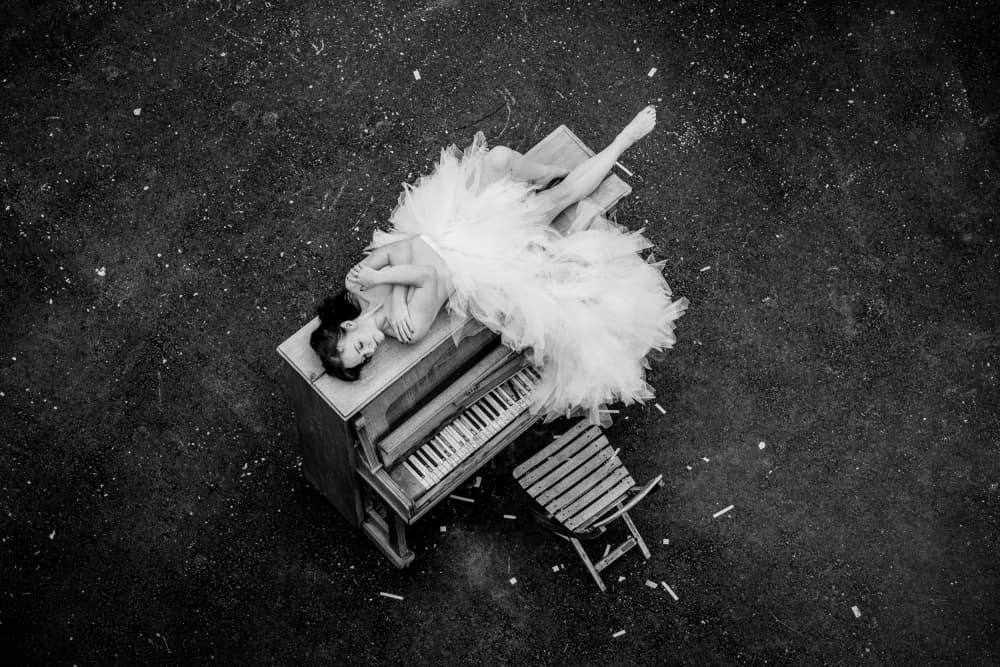 Ballerina Piano Dream by James Graf — canvas wall art