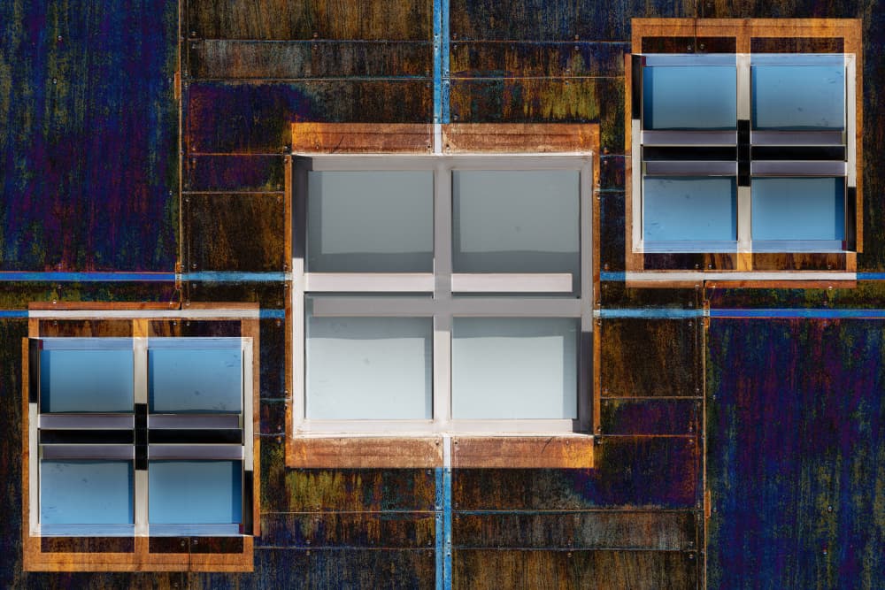 Abstract Industrial Windows by Jois Domont ( J.L.G.) — canvas wall art