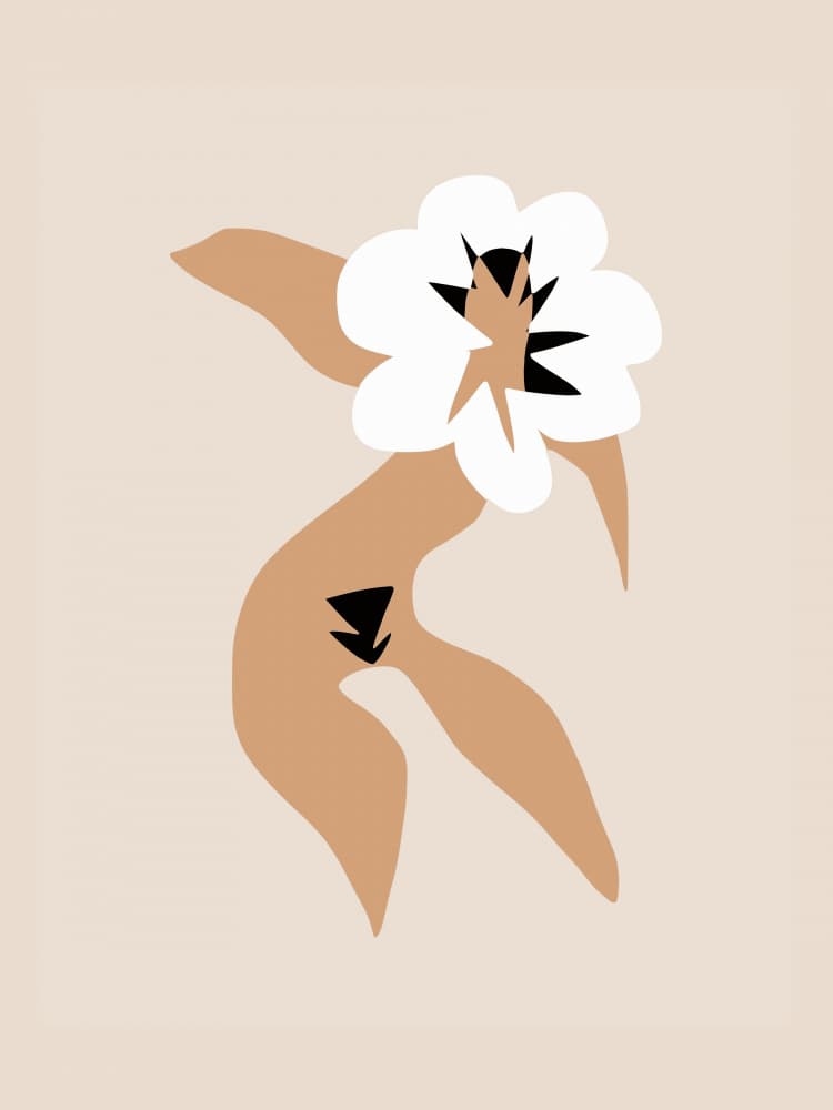 Organic Bloom Shape by Little Dean — canvas wall art