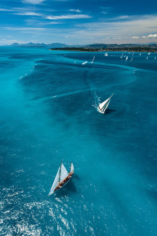 Sailing Regatta Turquoise Waters by Marc Pelissier — canvas wall art