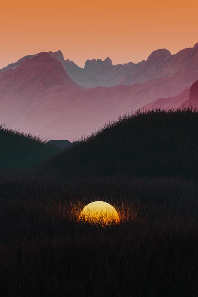 Golden Orb Landscape by Javier Pardina — canvas wall art