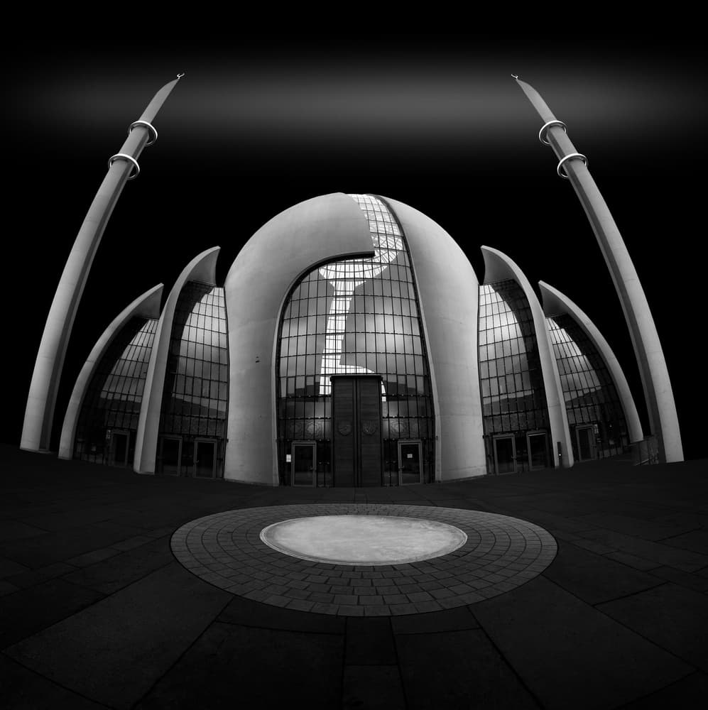 Dramatic Mosque Curves by Wolfgang Mothes — canvas wall art