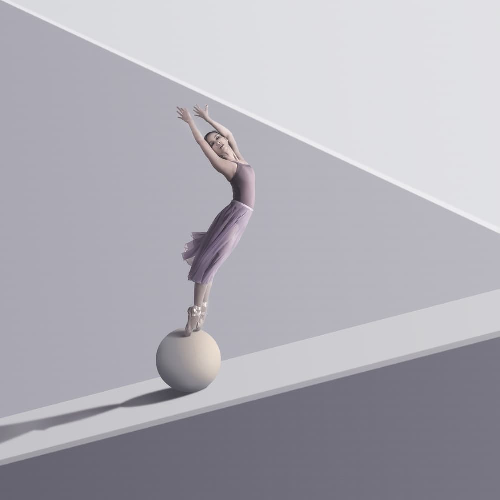 Graceful Ballerina Balance by hardibudi — canvas wall art
