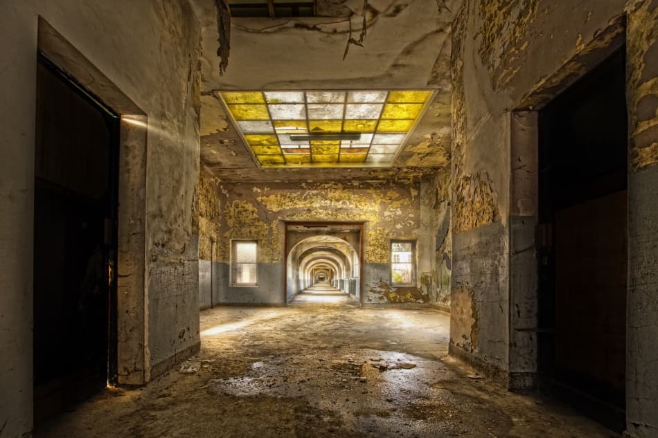 Dramatic Arched Hallway by Paul Boomsma — canvas wall art