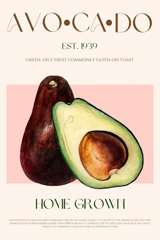 Botanical Avocado Duo by Nazma Khokhar — canvas wall art