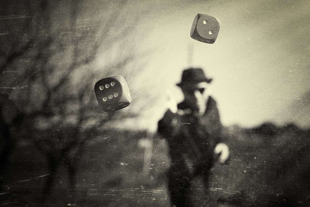 Rolling Dice Man by Bez Dan — canvas wall art