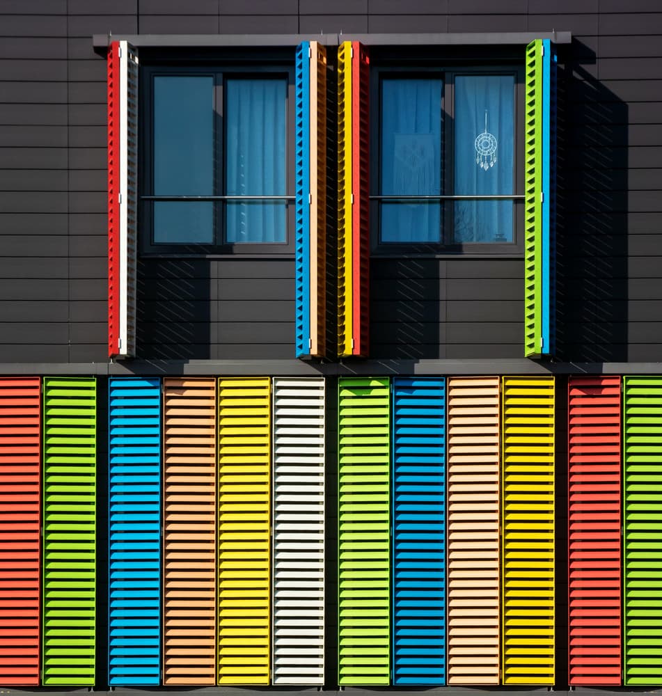 Colorful Building Facade by Lus Joosten — canvas wall art