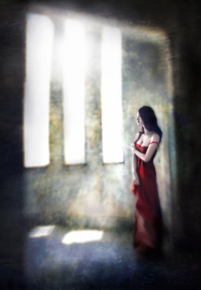 Woman In Red Light by Sebastian Kisworo — canvas wall art